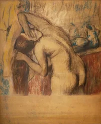 Donna alla toilette