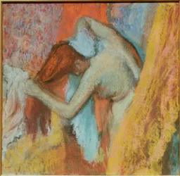 Donna alla toilette