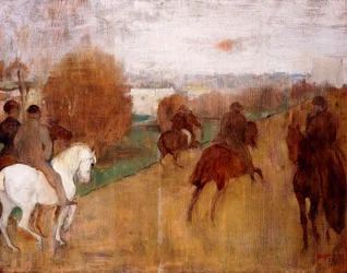 Cavalieri su una strada