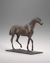 Cavallo che cammina, cera originale probabilmente primi anni 1870, fusione c. 1920-1921