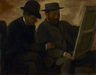 Paul Lafond e Alphonse Cherfils esaminano un dipinto