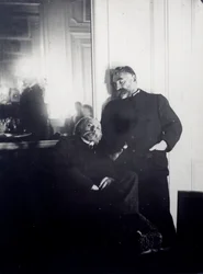 Ritratti del poeta Stephane Mallarme (1842-1898) e del pittore Auguste Renoir (1841-1919). Editto fotografico di Edgar Degas (1834-1917) 1895 Parigi, Biblioteca Jacques Doucet