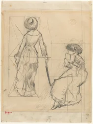 Studio per "Mary Cassatt al Louvre" (recto)