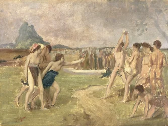 Studio per I Giovani Spartani che si Esercitano, c.1860-61