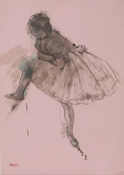 Studio di una ballerina recto, due studi di ballerine verso, ca. 1873
