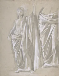 Studio di una figura drappeggiata