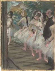 Il balletto, 1880 circa (pastello su carta marrone chiaro montato su tavola)