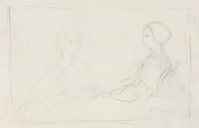 Due donne sedute verso, 1856-1860