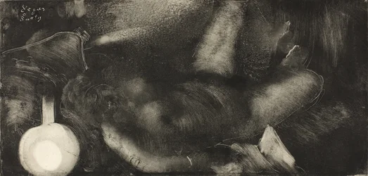 Donna sdraiata sul suo letto, c.1885