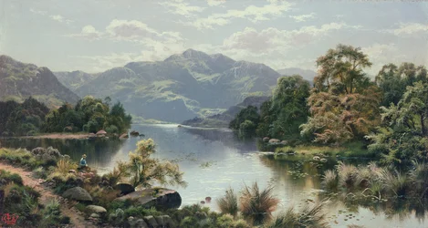 Scena di un Lago nel Galles del Nord