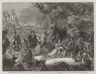 Campi di Highgate durante il Grande Incendio di Londra, 1666