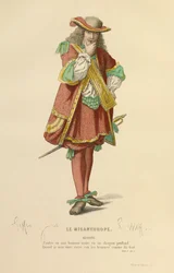 Costume per il ruolo di Alceste, 1868 circa (incisione)