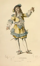 Costume per il ruolo di Lelie, 1868 circa (incisione)
