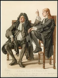 Ritratto di Monsieur Diafoirus pere et fils, 1870 circa (acquerello)