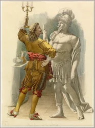 Ritratto di Dom Juan e della statua, 1870 circa (acquerello)