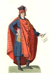 Costume di un rappresentante del popolo, Francia XVIII secolo, da un