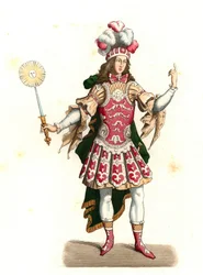 Luigi XIV di Francia, il re sole, in costume da ballo