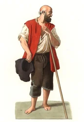 Contadino della Lombardia (Italia)