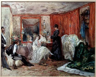 Comica teatrale Hortense Schneider nel suo camerino al Théâtre des Variétés