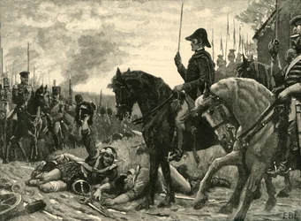 Incontro di Wellington e Blucher dopo la battaglia di Waterloo, 1815 c1890