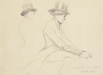 Figure equestri (matita su carta)