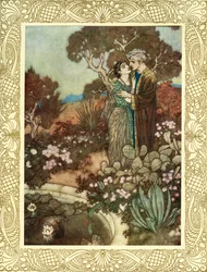 Fai, nel tuo piccolo momento di Grazia, Abbracciare il Cipresso ondeggiante tra le tue braccia, Prima che la Madre ti riprenda tra le sue braccia, e ti dissolva in un ultimo abbraccio, illustrazione da 
