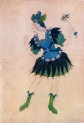 Disegno per il costume di Momus nell