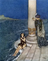La piccola sirena - in “Contes” di Hans Christian Andersen, ill. di Edmund Dulac, ed. Piazza, Parigi