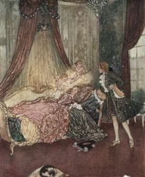 La bella addormentata: il principe azzurro scopre la ragazza addormentata