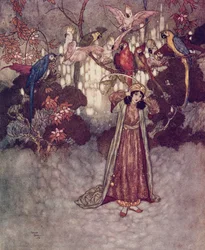 «Non appena costoro videro la Bella, cominciarono a urlare e a schiamazzare» da «La bella e la bestia»
