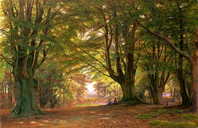Giocando nel bosco di faggi, 1876