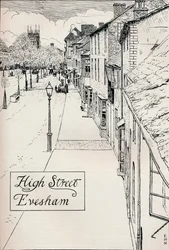 High Street Evesham, XIX secolo
