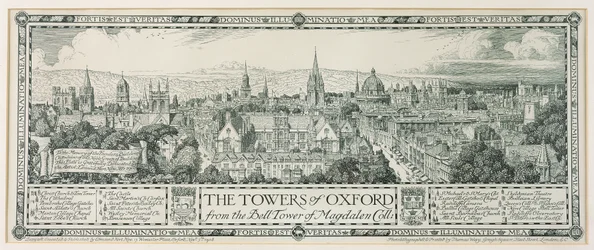 Le torri di Oxford dalla torre campanaria di Magdalen, 1908