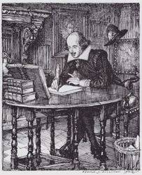 Shakespeare nel suo studio