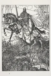 Sir Launcelot e la Regina Ginevra, illustrazione da 