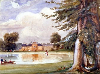 Veduta di Kensington Palace, Kensington, Londra, c. 1840