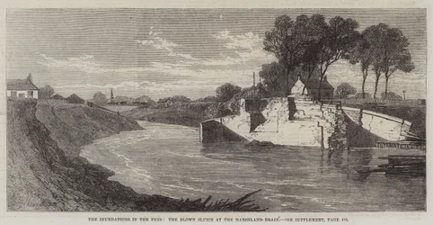 Le inondazioni nelle Fens, la chiusa soffiata al Marshland Drain