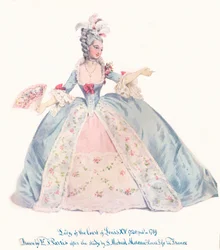 Dama della corte di Luigi XV, XIX secolo