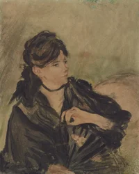 Berthe Morisot con un ventaglio