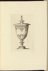 [Disegno per un vaso di Virgil Solis].