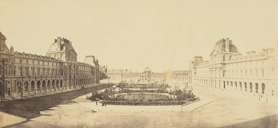 [La Cour Napoléon con vista sulle Tuileries, Louvre, Parigi]