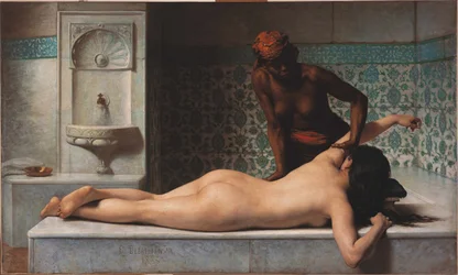 Massaggio, scena di hammam, 1883