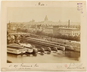 Veduta del Louvre, Parigi, 1865-1900 circa (foto)