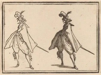 Gentiluomo in un Grande Mantello, Vista Frontale