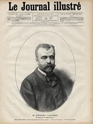 Ritratto di Ernest Lavisse (1842-1922), storico e accademico francese - Incisione di Navellier in 