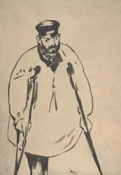 Un uomo con le stampelle, 1878