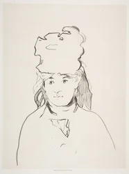 Berthe Morisot in silhouette, 1872-74, pubblicato 1884