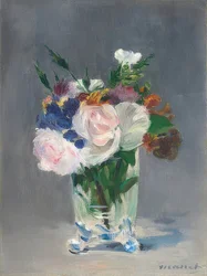 Fiori in un vaso di cristallo, ca. 1882