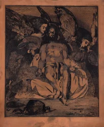 Cristo morto con angeli