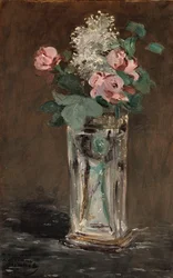 Fiori in un vaso di cristallo